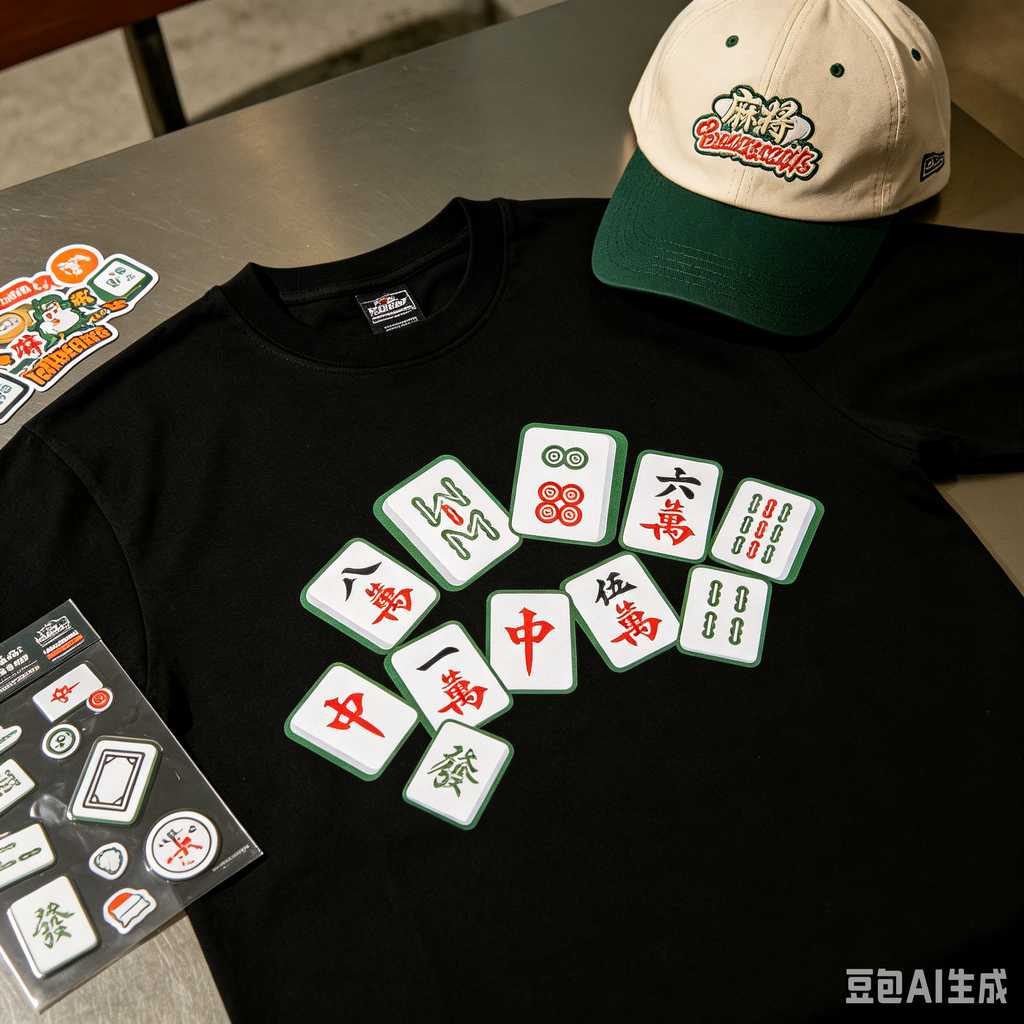 modern text mahjong tiles
